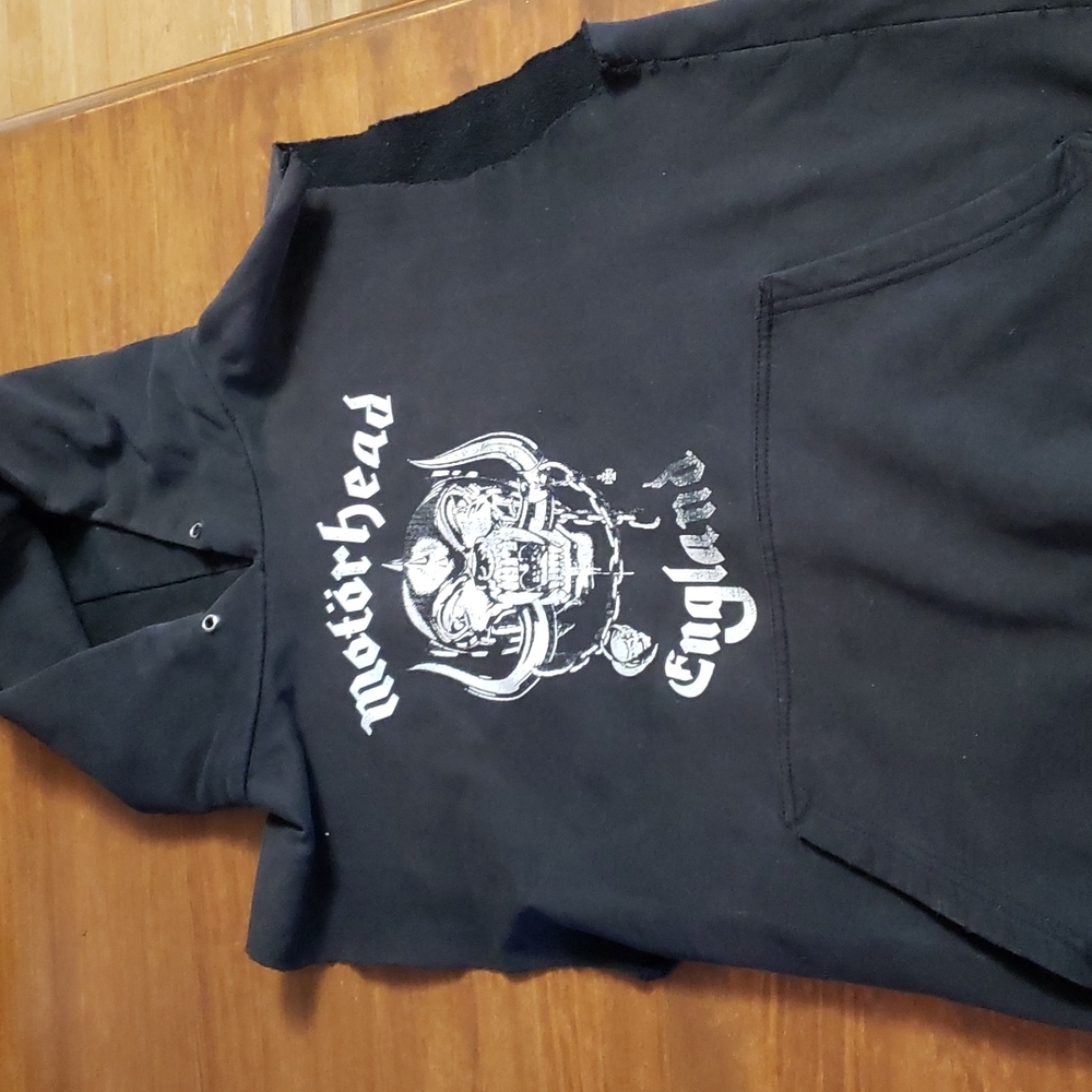 Motorhead band sleeveless hoodie